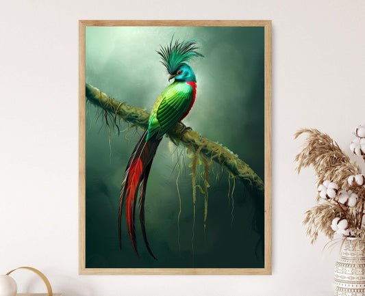 Affiche Oiseaux Élégants – Poster d'Art Tropical Quetzal Luxe