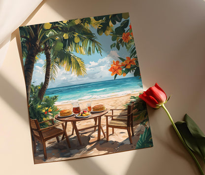 Affiche Kaanapali – Impression Art de la Cuisine Hawaïenne à la Plage