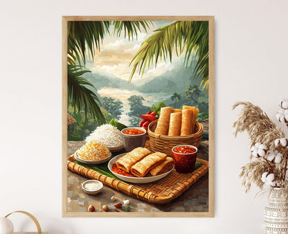 Affiche Petit Déjeuner Medan – Impression Art de Cuisine Indonésienne