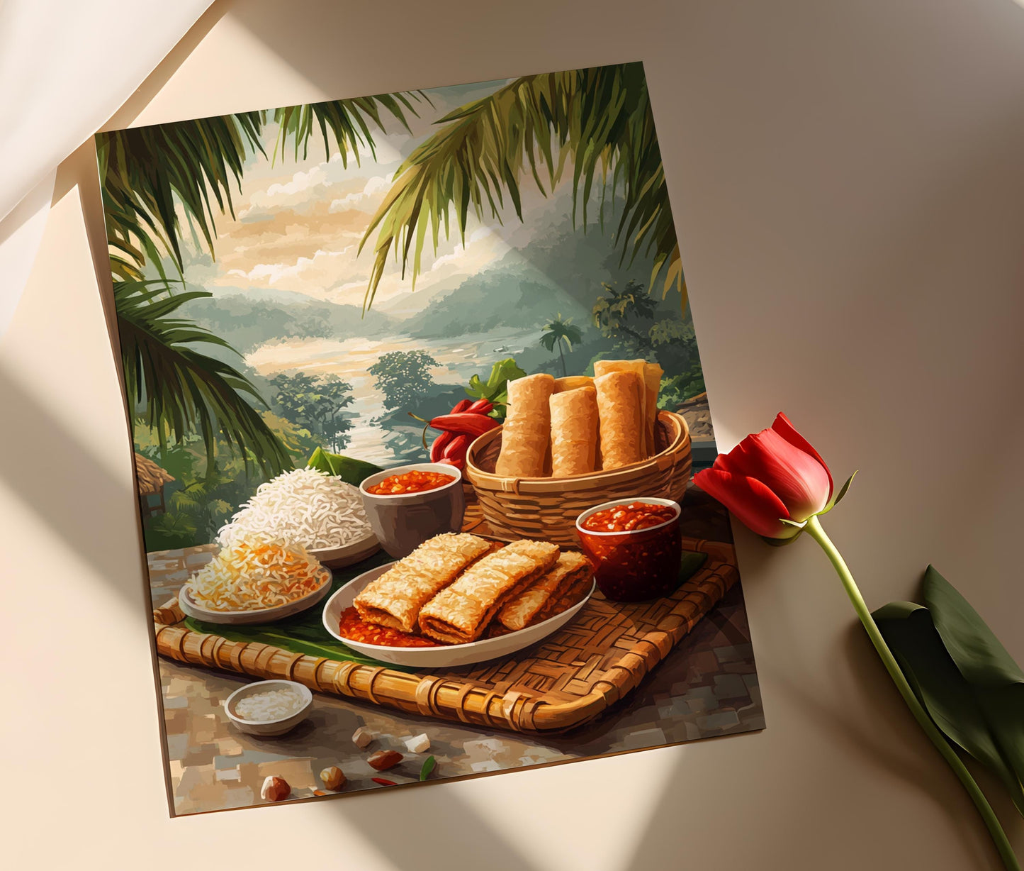 Affiche Petit Déjeuner Medan – Impression Art de Cuisine Indonésienne