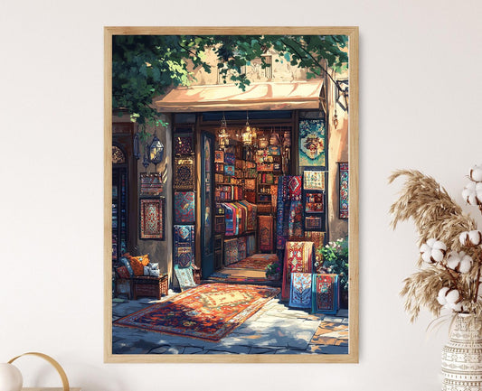 Affiche Souvenir d'Islamabad – Poster Décor Pashmina et Tapis Tissé