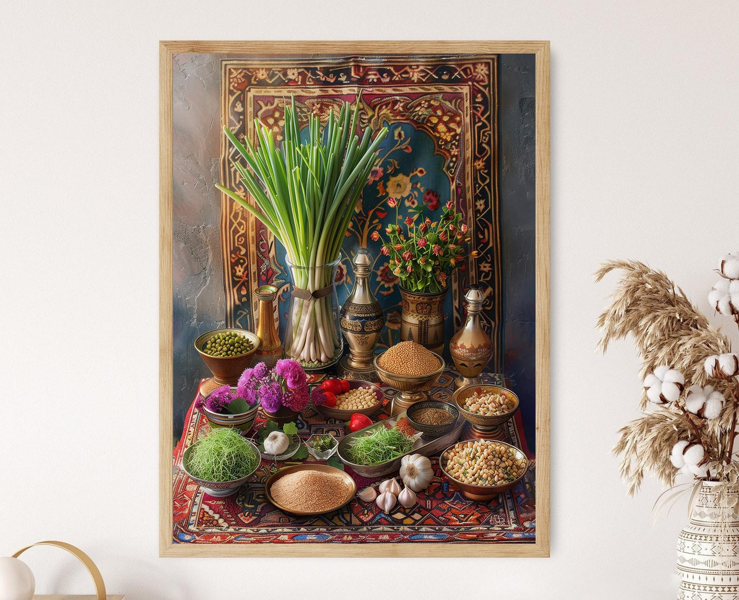 Affiche Haft Sin – Art Festif de Nowruz pour Décor de Nouvel An Persan