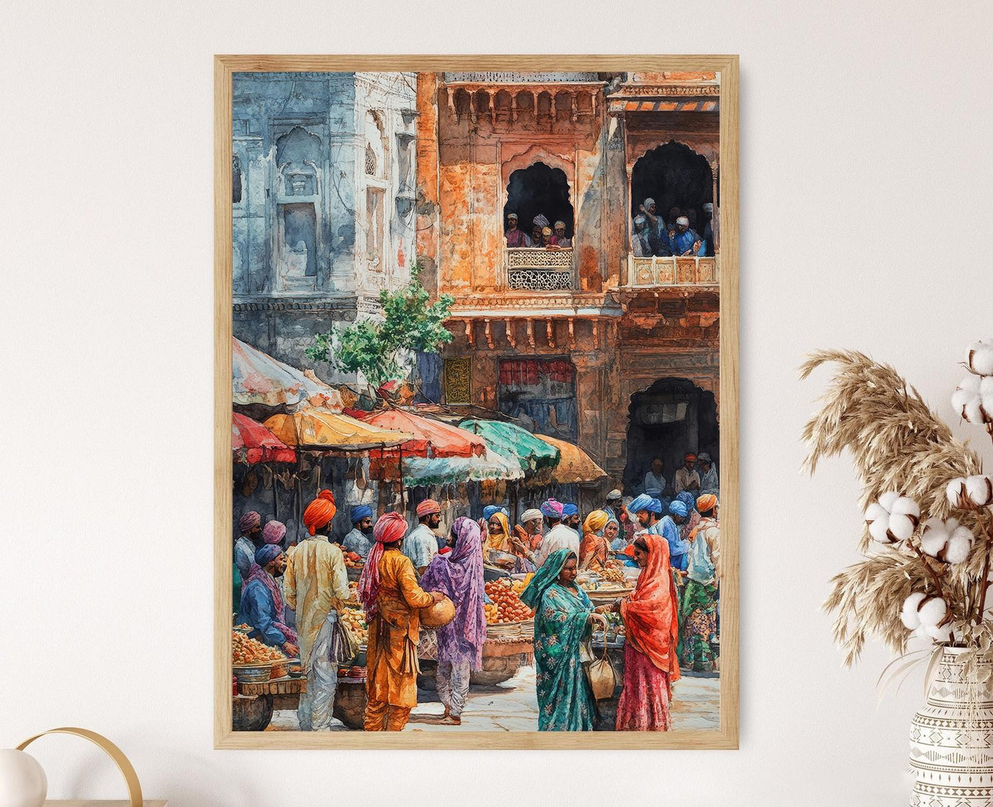 Affiche Art Punjabi – Imprimé Vivid des Stands et Danses Folkloriques