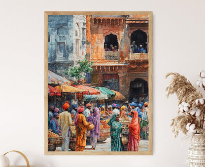 Affiche Art Punjabi – Imprimé Vivid des Stands et Danses Folkloriques