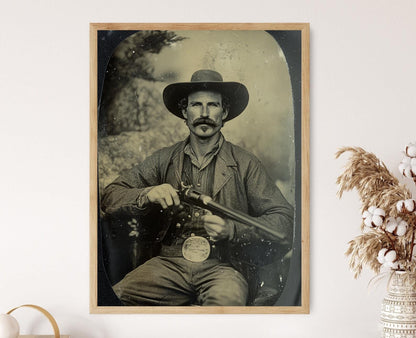 Affiche Vintage Wyatt Earp – Poster Art Historique du Vieil Ouest