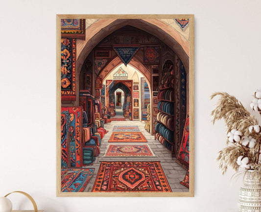 Affiche Tapis Iraki Traditionnel – Impression Art Boutique Orientale