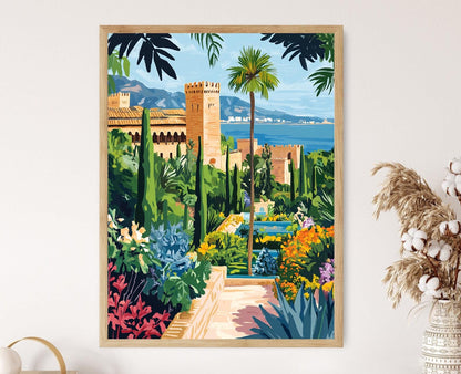 Affiche Alcazaba – Poster Architecture mauresque andalouse de Málaga