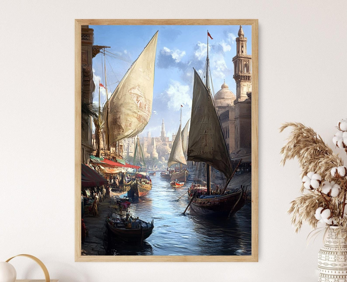 Affiche Canal de Suez – Poster Scène de marché égyptien