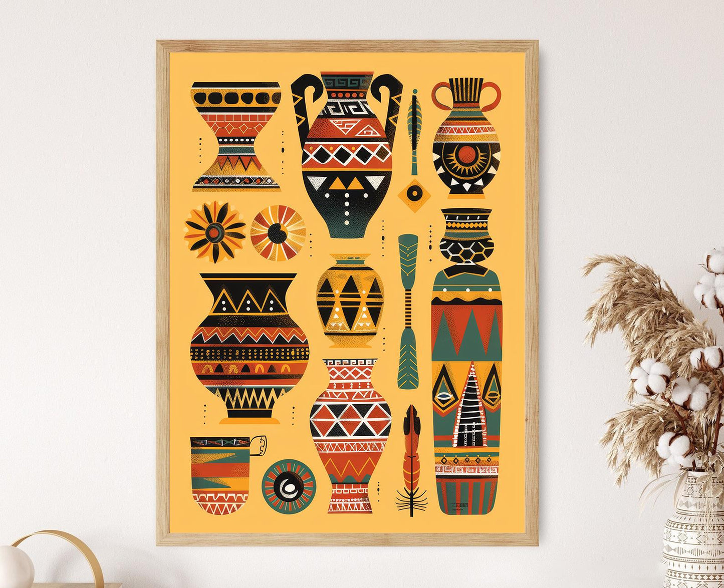 Affiche Art Pottery Zoulou – Poster Céramiques Africaines Traditionnelles