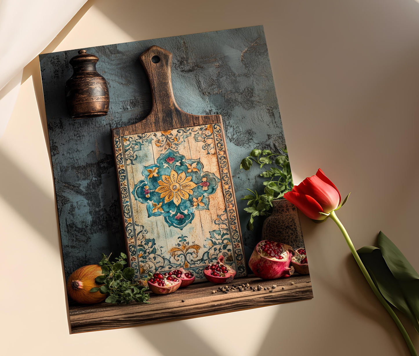 Affiche Cuisine Iranienne – Poster Décoratif Motifs Persans