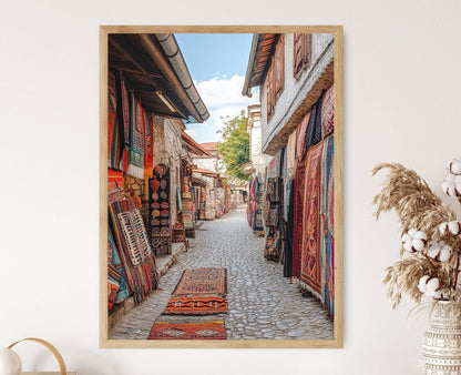 Affiche Skopje – Poster Art du Vieux Bazar Ottoman en Macédoine