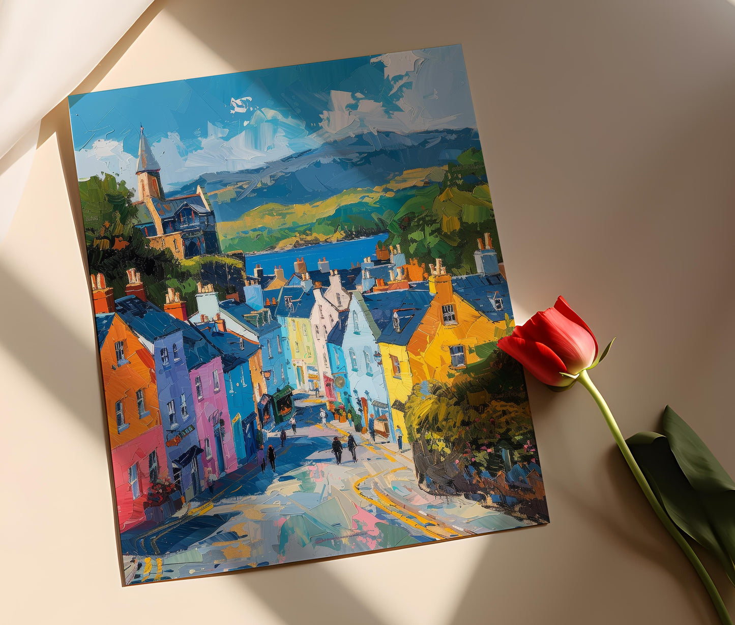 Affiche Marché de Kenmare – Poster Art de la pittoresque ville irlandaise