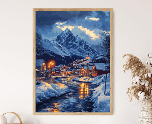 Affiche Ushuaia Hiver – Poster Scène de Neige en Argentine