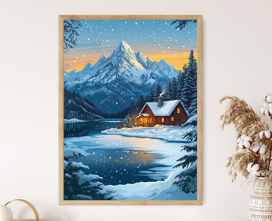 Affiche Bariloche – Art Print Paysage d'Argentine enneigé