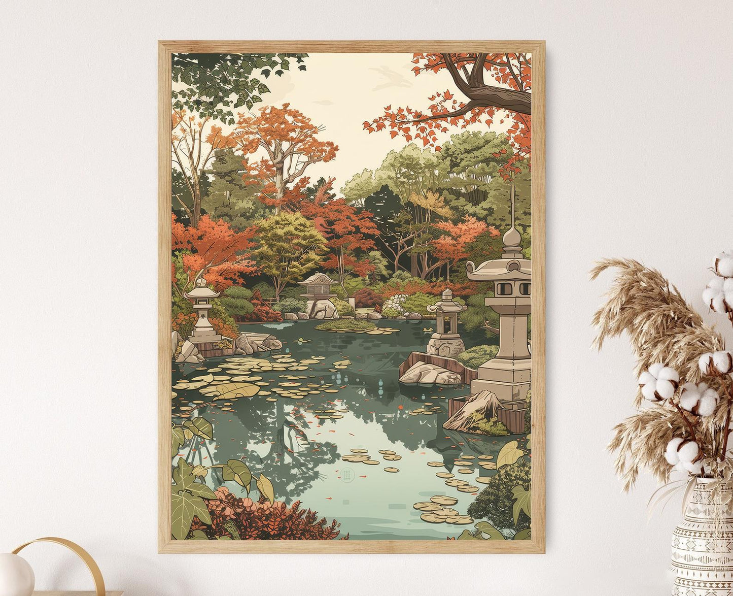 Affiche Jardin Japonais Serein – Impression Art Toshi Yoshida