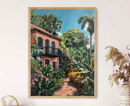 Affiche Trinidad et Tobago – Poster Scène de Plage Tropicale