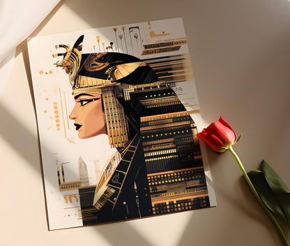 Affiche Cléopâtre VII – Portrait Régale de la Reine Égyptienne