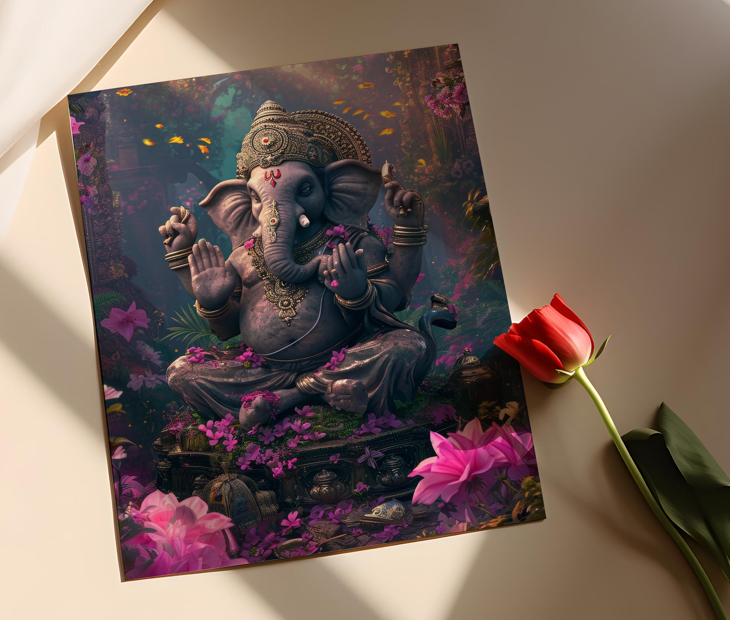 Affiche Ganesh – Impression artistique ethnique détaillée