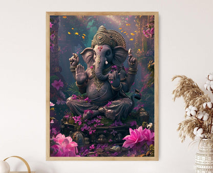 Affiche Ganesh – Impression artistique ethnique détaillée