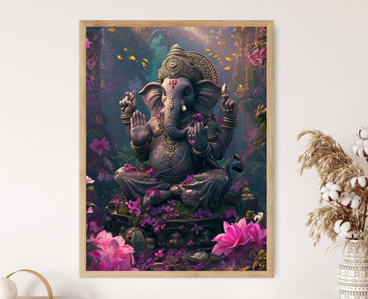 Affiche Ganesh – Impression artistique ethnique détaillée