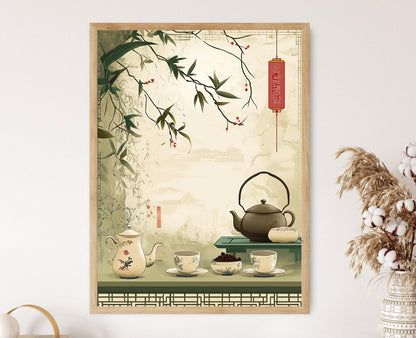 Affiche Cérémonie du Thé de la Dynastie Han – Impression Art Décoratif