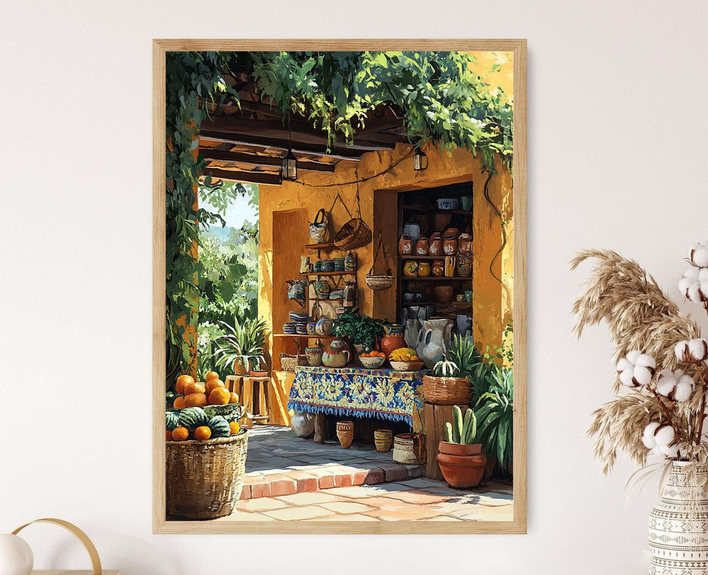 Affiche Artisanale Nicaraguayenne – Poster Décor Pottery & Broderie
