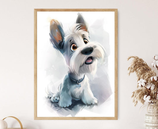 Affiche Scottish Terrier – Illustration de chien ludique