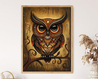 Affiche Chouette Haida – Art traditionnel, force et liberté, Pacifique Nord-Ouest