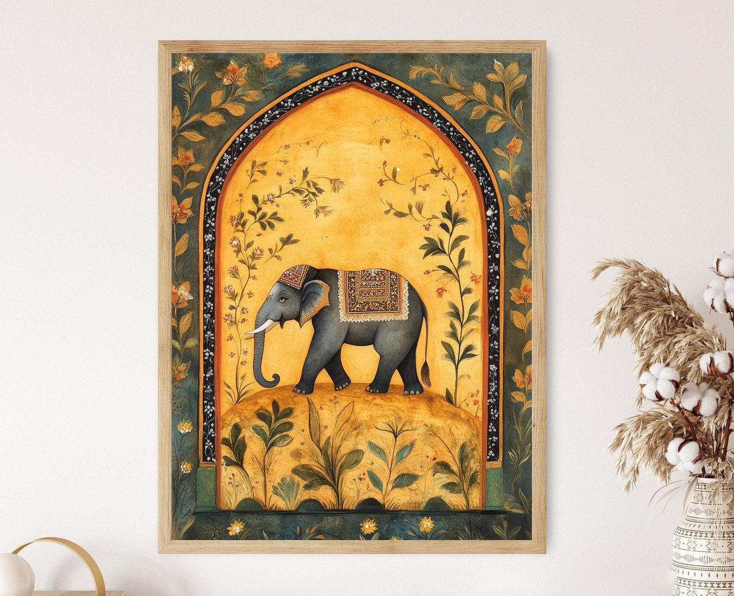 Affiche Éléphant Mughal – Impression Art Décorative Indienne