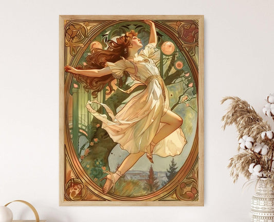 Affiche Art Nouveau – Poster Décoratif Alphonse Mucha Élégant