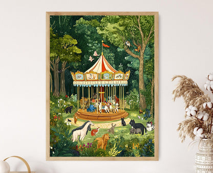 Affiche Zoo de Beardsley – Illustration Amusante pour Famille du Connecticut