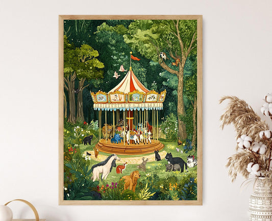 Affiche Zoo de Beardsley – Illustration Amusante pour Famille du Connecticut