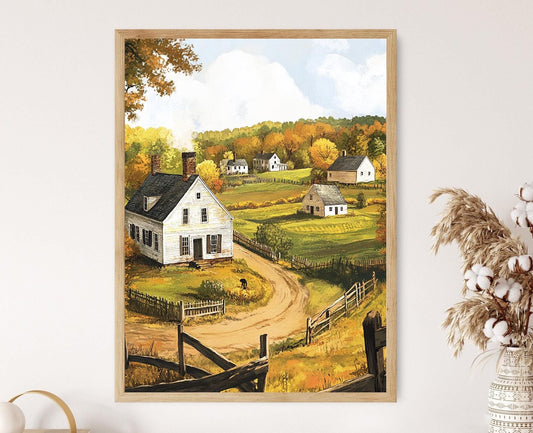Affiche Nathan Hale Homestead – Impression artistique de Connecticut historique