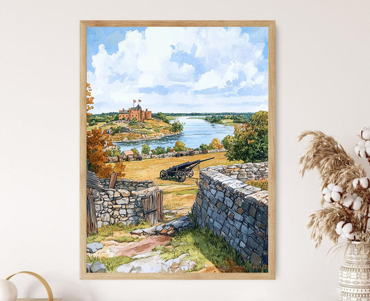 Affiche Fort Delaware – Illustration de Monument Historique