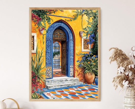 Affiche de Cour Art Tunisien – Poster Design Géométrique Islamique