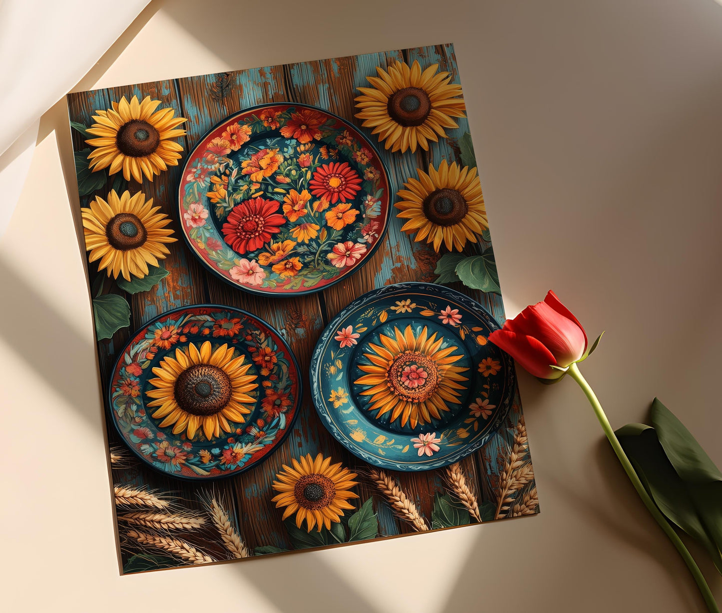 Affiche Pétrykivka – Poster Illustration Art Floral Ukrainienne