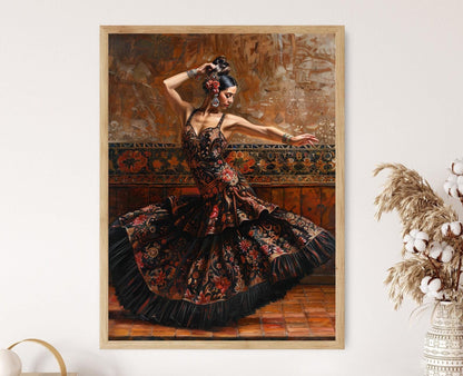 Affiche Danse Flamenco – Impression Colorée pour Salon et Studio