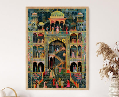 Affiche Artisanale Kangra – Poster Murale Indienne en Folklore