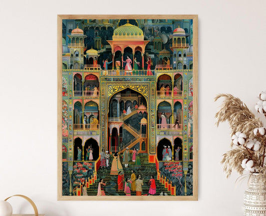 Affiche Artisanale Kangra – Poster Murale Indienne en Folklore