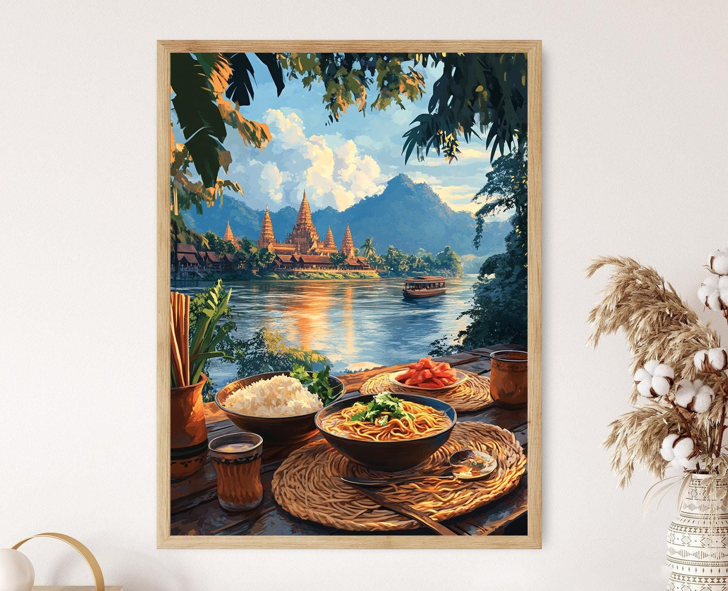 Affiche Luang Prabang – Art de la table, décor traditionnel du Laos