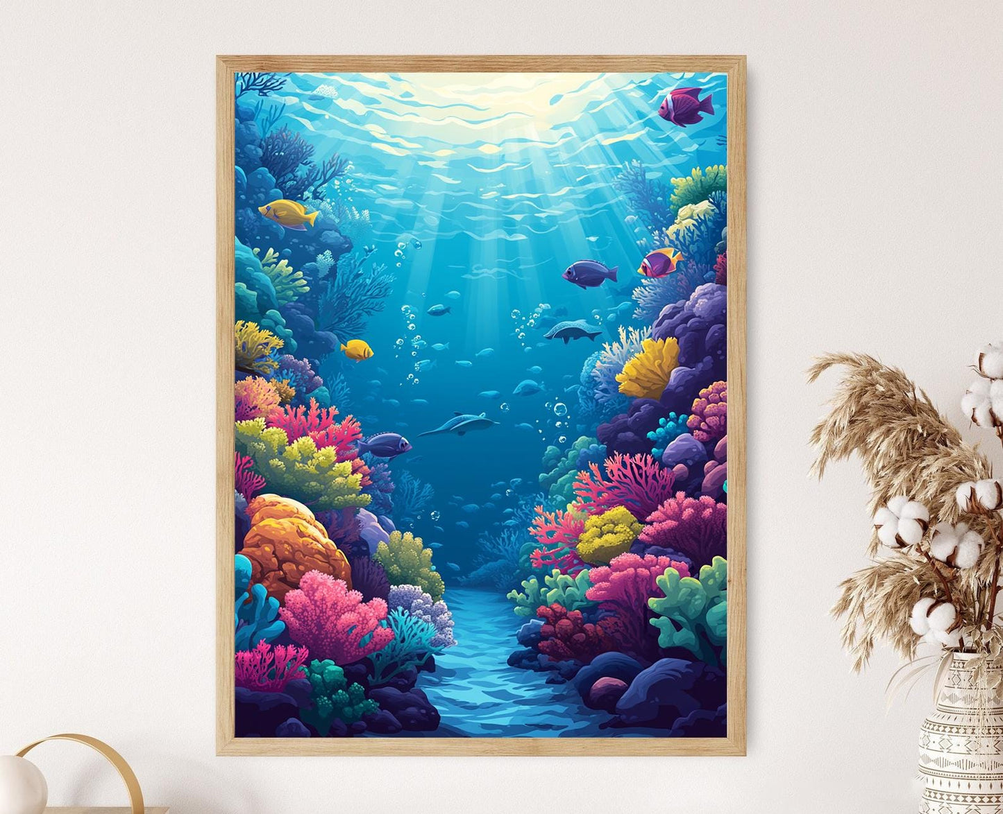 Affiche Récif de Corail – Impression Art de la Vie Marine Tropicale