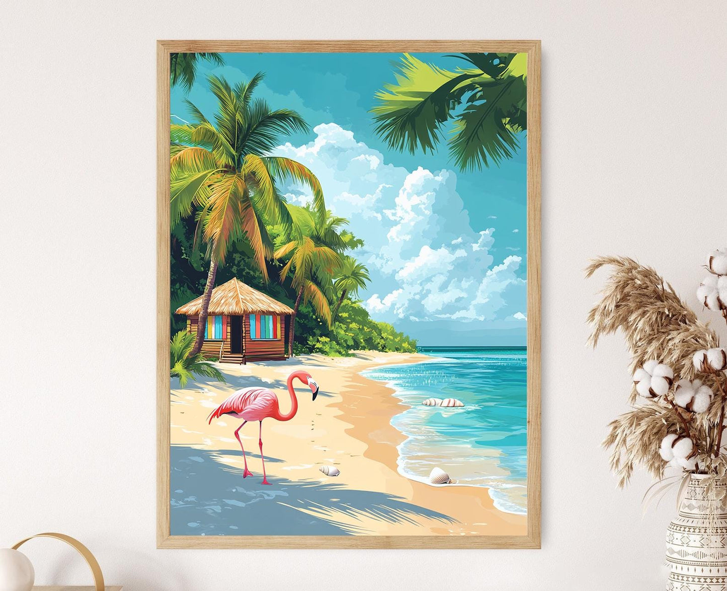 Affiche Plage des Turks et Caïcos – Poster Art Décor Tropical