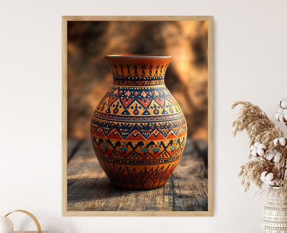 Affiche en Terre Cuite Sri Lankaise – Poster Art de la Poterie Traditionnelle