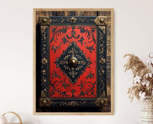 Affiche Artisanale Sri Lankaise – Poster Décor Traditionnel en Laque