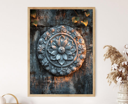 Affiche Pierre de Lune Sri Lankaise – Poster Art Héritage Décoratif