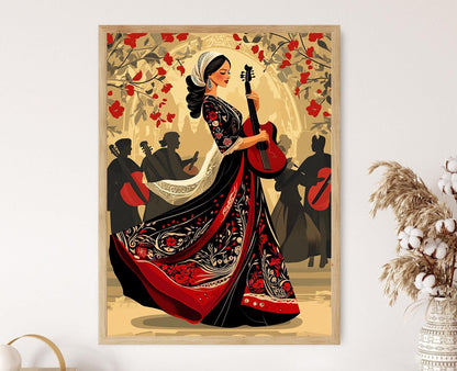 Affiche Danse Dabke Palestinienne – Art de la Robe Thobe, Scène Culturelle