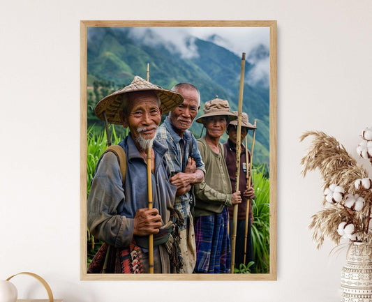 Affiche Ifugao Agriculture – Photographie Artistique des Agriculteurs, Décor Éthique