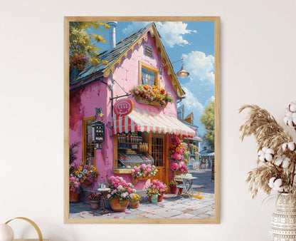 Affiche Magasin de Glaces – Œuvre Colorée et Énergique en Peinture