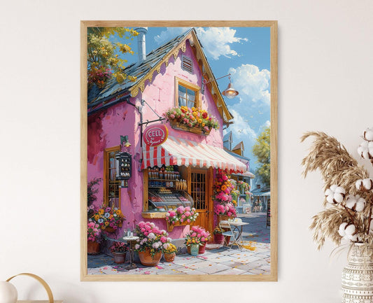 Affiche Magasin de Glaces – Œuvre Colorée et Énergique en Peinture