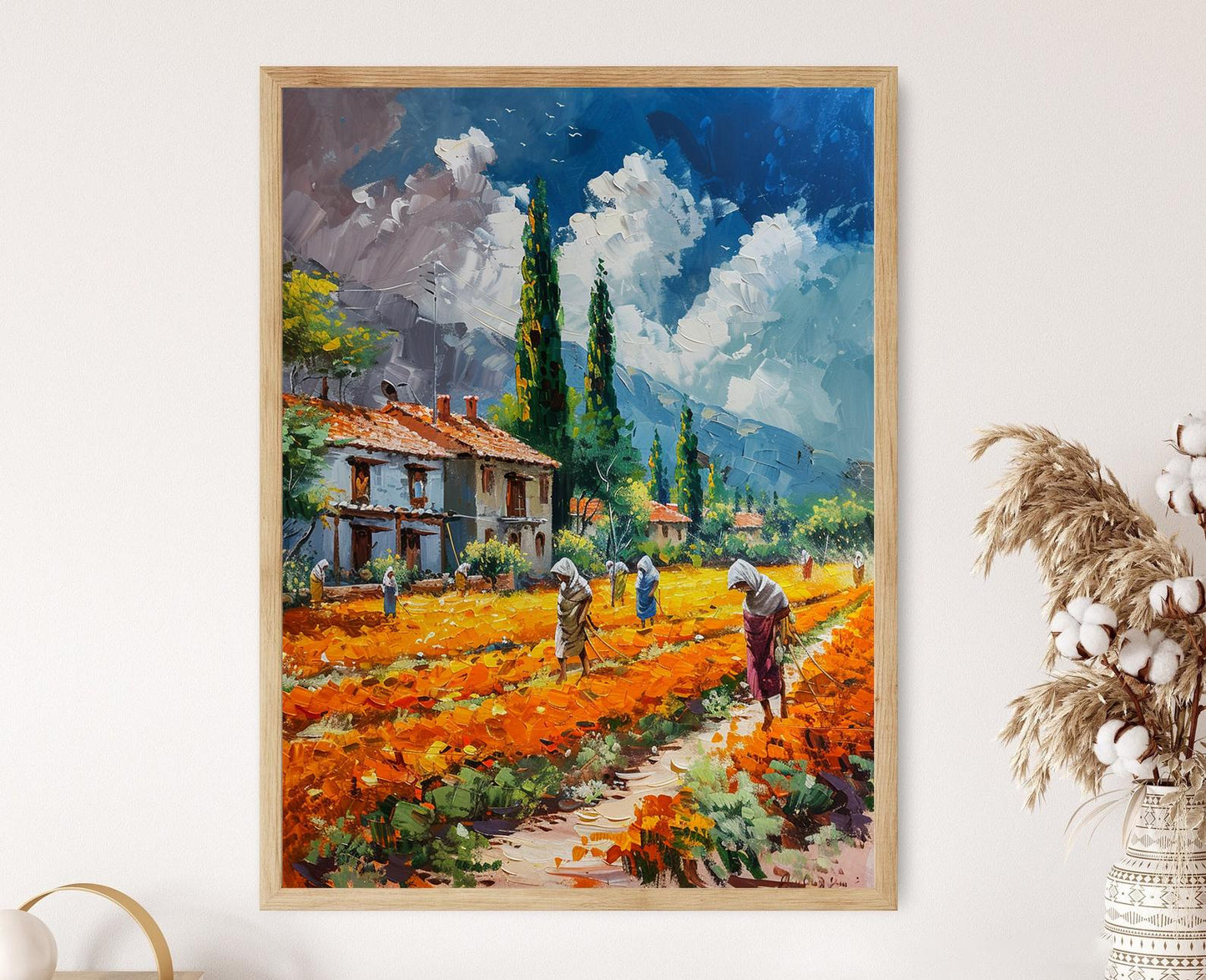 Affiche Agriculture Pakistanaise – Poster Art des Agriculteurs en Coton